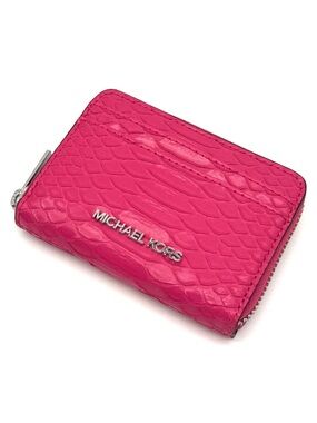 Michael Kors Medium ZA Card Case Wallet Electric Pink